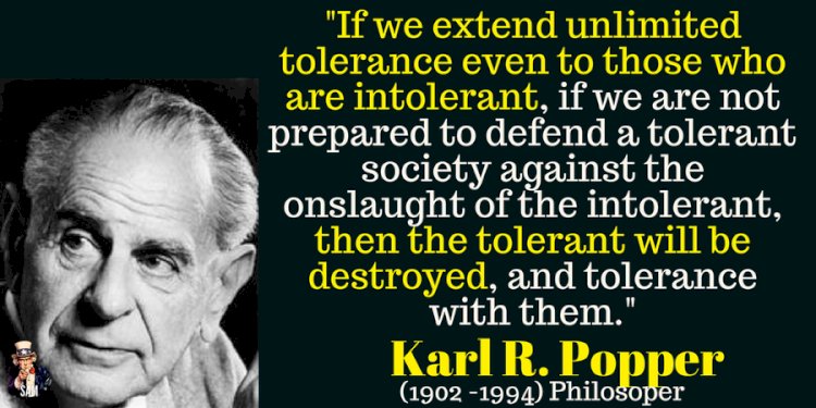 The paradox of tolerance, Karl Popper